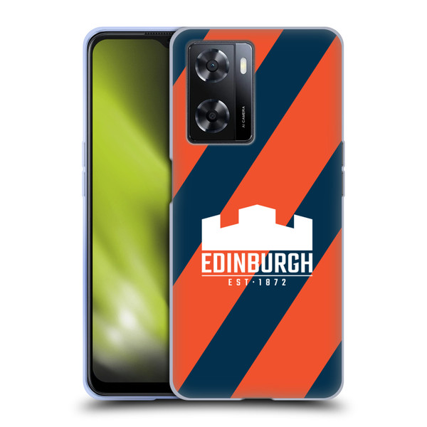 Edinburgh Rugby Logo Art Diagonal Stripes Soft Gel Case for OPPO A57s