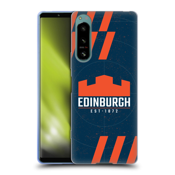 Edinburgh Rugby Logo Art Navy Blue Soft Gel Case for Sony Xperia 5 IV