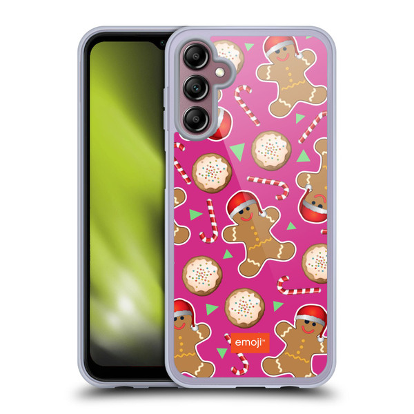 emoji® Christmas Patterns Gingerbread Cookies Soft Gel Case for Samsung Galaxy A14 5G