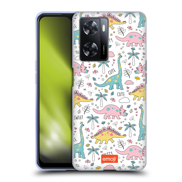 emoji® Cutesy Dinosaurs Soft Gel Case for OPPO A57s