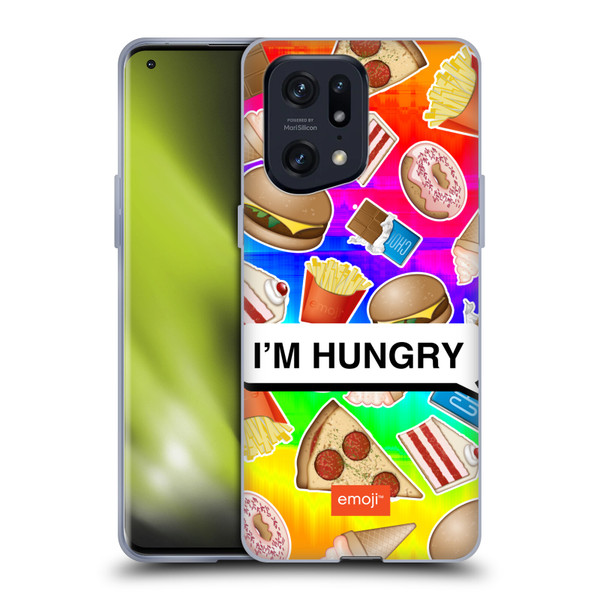 emoji® Food Hungry Soft Gel Case for OPPO Find X5 Pro