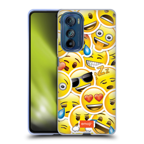 emoji® Smileys Sticker Soft Gel Case for Motorola Edge 30