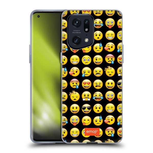 emoji® Smileys Pattern Soft Gel Case for OPPO Find X5 Pro