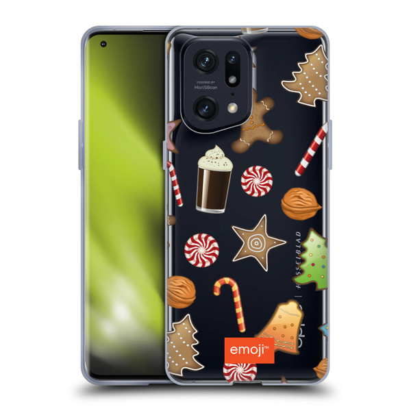 emoji® Winter Wonderland Christmas Cookies Soft Gel Case for OPPO Find X5 Pro