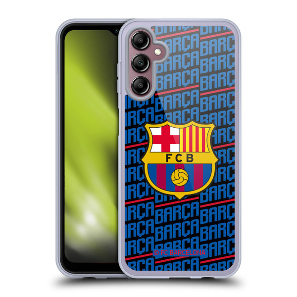 FC Barcelona Crest Patterns Barca Soft Gel Case for Samsung Galaxy A14 5G