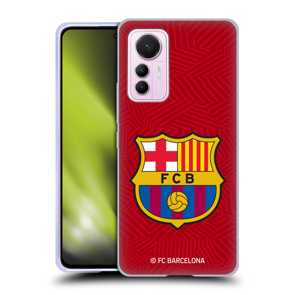FC Barcelona Crest Red Soft Gel Case for Xiaomi 12 Lite