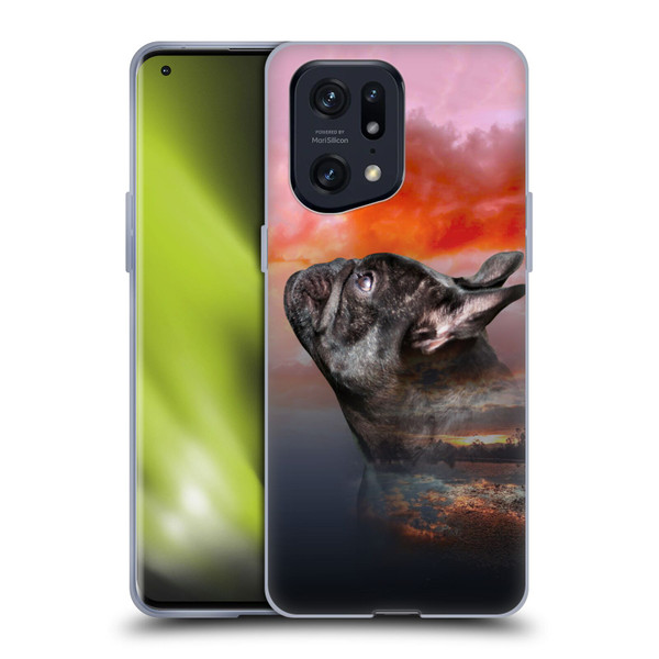 Klaudia Senator French Bulldog 2 Reminisce Soft Gel Case for OPPO Find X5 Pro