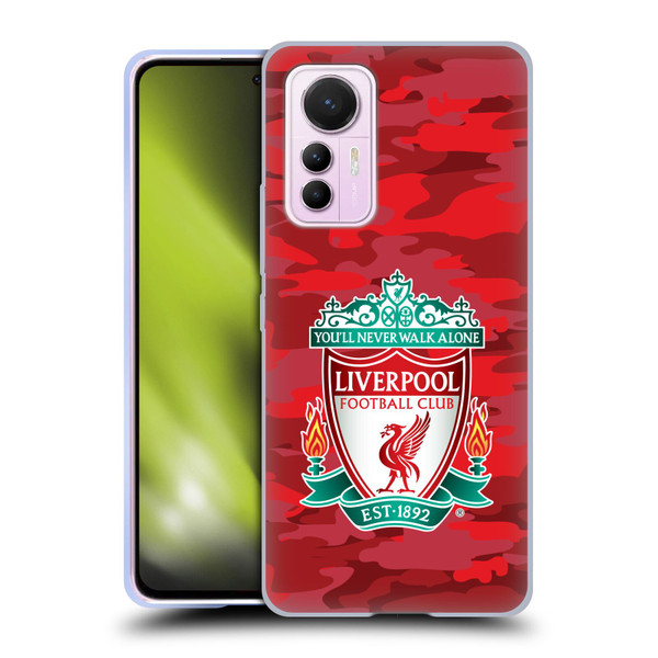 Liverpool Football Club Camou Home Colourways Crest Soft Gel Case for Xiaomi 12 Lite