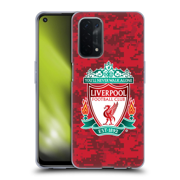 Liverpool Football Club Digital Camouflage Home Red Crest Soft Gel Case for OPPO A54 5G