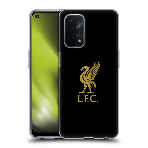 Liverpool Football Club Liver Bird Gold Logo On Black Soft Gel Case for OPPO A54 5G