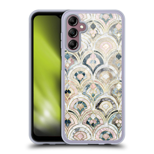 Micklyn Le Feuvre Marble Patterns Art Deco Tiles In Soft Pastels Soft Gel Case for Samsung Galaxy A14 5G