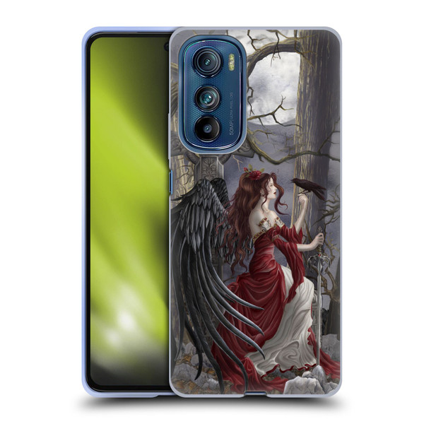 Nene Thomas Deep Forest Dark Angel Fairy With Raven Soft Gel Case for Motorola Edge 30