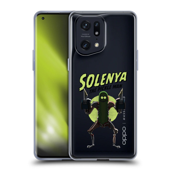 Rick And Morty Season 3 Character Art Pickle Rick Soft Gel Case for OPPO Find X5 Pro