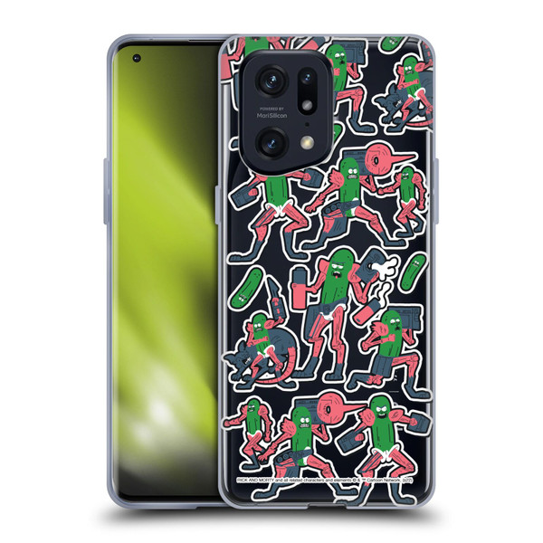 Rick And Morty Season 3 Character Art Pickle Rick Stickers Print Soft Gel Case for OPPO Find X5 Pro