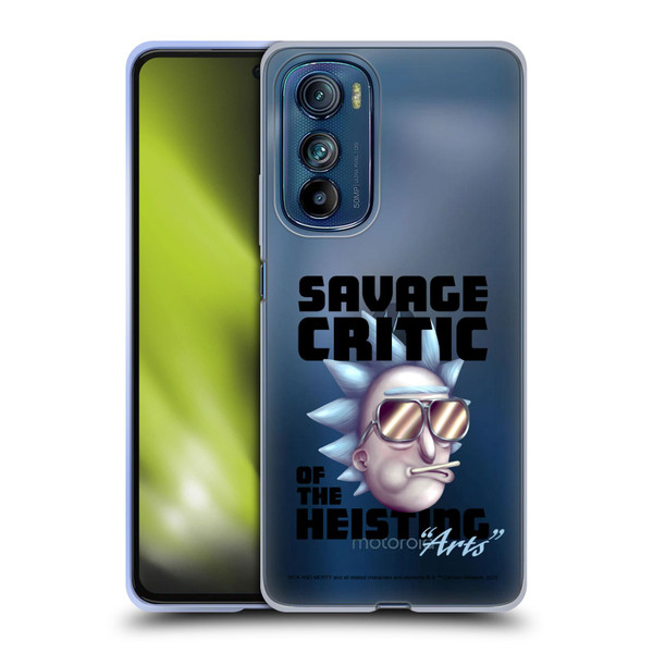 Rick And Morty Season 4 Graphics Savage Critic Soft Gel Case for Motorola Edge 30