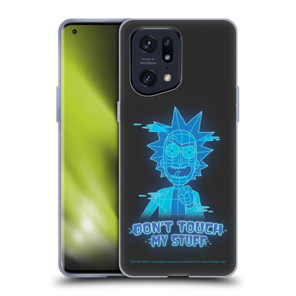 Rick And Morty Season 5 Graphics Don't Touch My Stuff Soft Gel Case for OPPO Find X5 Pro