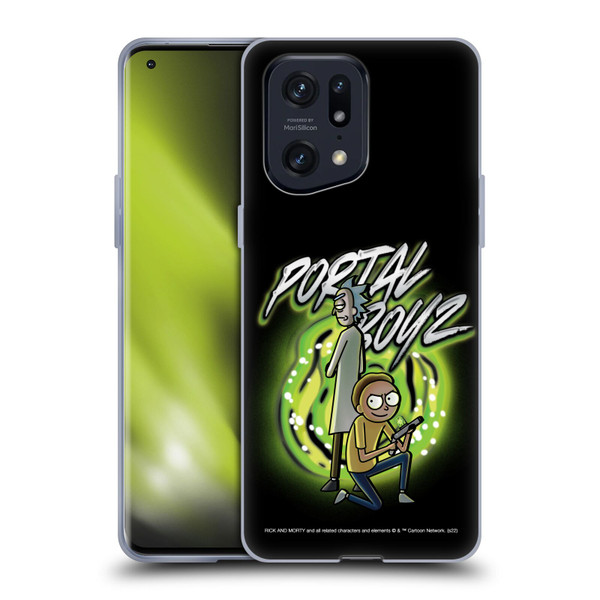 Rick And Morty Season 5 Graphics Portal Boyz Soft Gel Case for OPPO Find X5 Pro