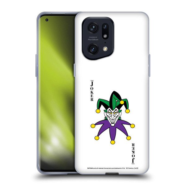 The Joker DC Comics Character Art Card Soft Gel Case for OPPO Find X5 Pro