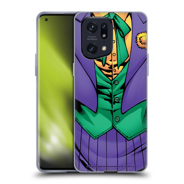 The Joker DC Comics Character Art New 52 Costume Soft Gel Case for OPPO Find X5 Pro