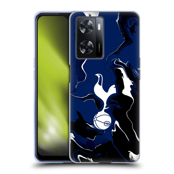Tottenham Hotspur F.C. Badge Marble Soft Gel Case for OPPO A57s
