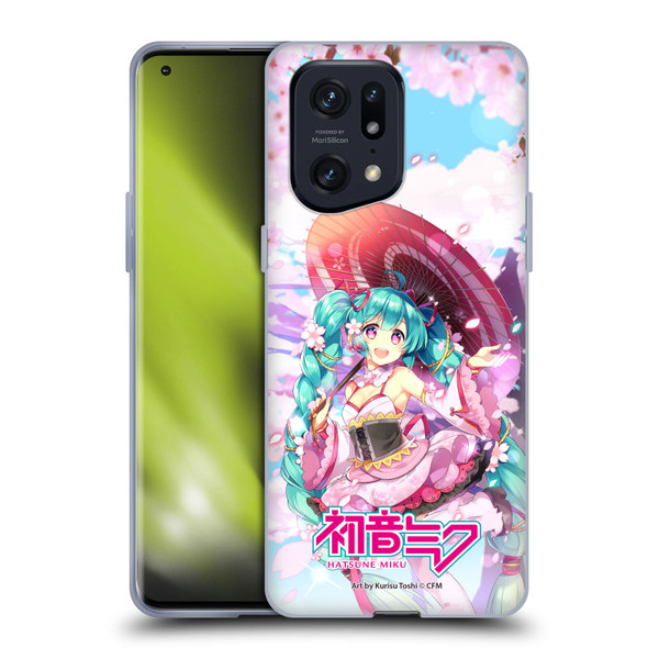 Hatsune Miku Graphics Sakura Soft Gel Case for OPPO Find X5 Pro