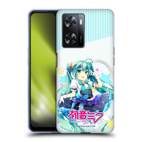 Hatsune Miku Graphics Stars And Rainbow Soft Gel Case for OPPO A57s