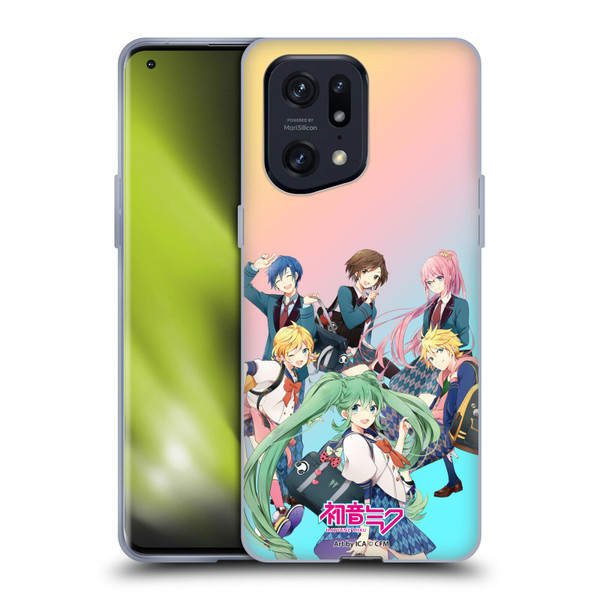 Hatsune Miku Virtual Singers High School Soft Gel Case for OPPO Find X5 Pro