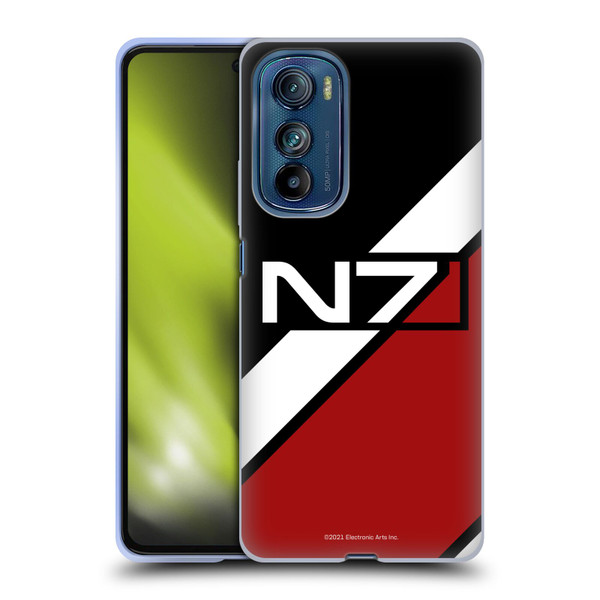 EA Bioware Mass Effect Graphics N7 Logo Stripes Soft Gel Case for Motorola Edge 30