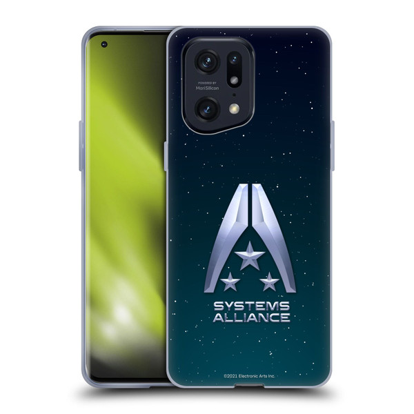 EA Bioware Mass Effect Graphics Systems Alliance Logo Soft Gel Case for OPPO Find X5 Pro