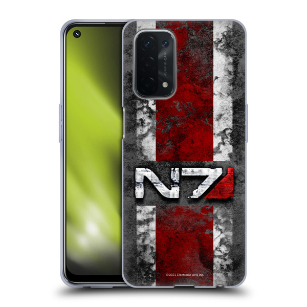 EA Bioware Mass Effect Graphics N7 Logo Distressed Soft Gel Case for OPPO A54 5G