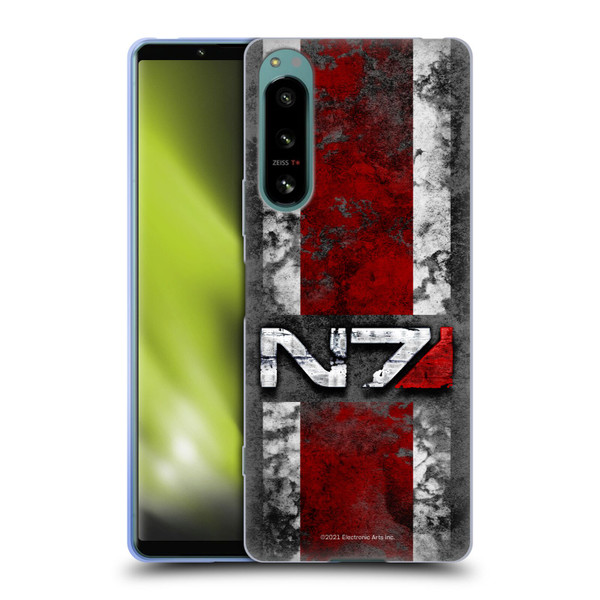 EA Bioware Mass Effect Graphics N7 Logo Distressed Soft Gel Case for Sony Xperia 5 IV