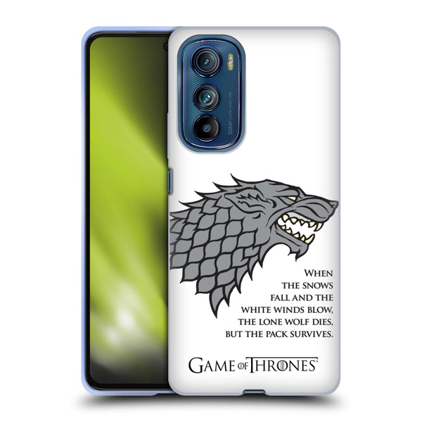 HBO Game of Thrones Graphics White Winds Soft Gel Case for Motorola Edge 30