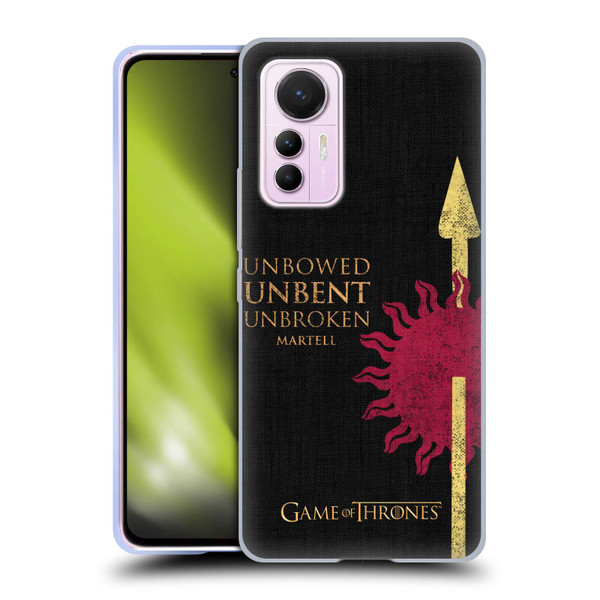 HBO Game of Thrones House Mottos Martell Soft Gel Case for Xiaomi 12 Lite