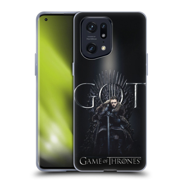 HBO Game of Thrones Season 8 For The Throne 1 Jon Snow Soft Gel Case for OPPO Find X5 Pro