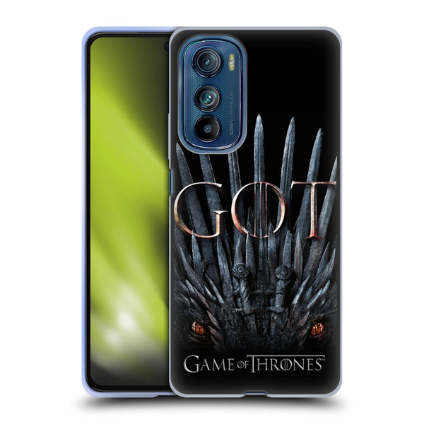 HBO Game of Thrones Season 8 Key Art Dragon Throne Soft Gel Case for Motorola Edge 30