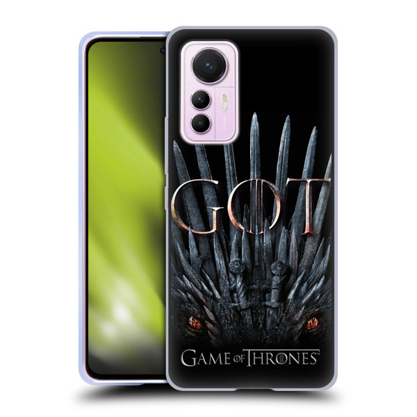 HBO Game of Thrones Season 8 Key Art Dragon Throne Soft Gel Case for Xiaomi 12 Lite