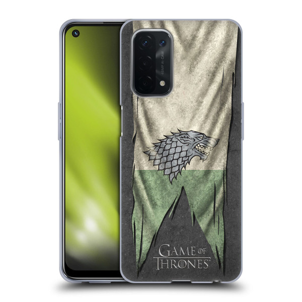 HBO Game of Thrones Sigil Flags Stark Soft Gel Case for OPPO A54 5G