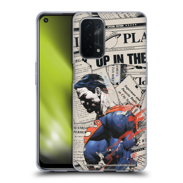 Superman DC Comics 80th Anniversary Newspaper Soft Gel Case for OPPO A54 5G