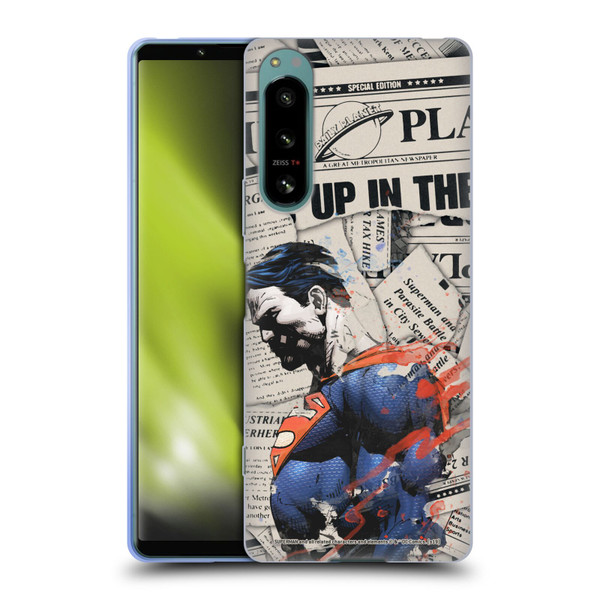 Superman DC Comics 80th Anniversary Newspaper Soft Gel Case for Sony Xperia 5 IV