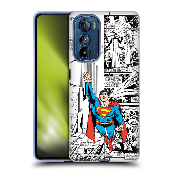 Superman DC Comics Comicbook Art Flight Soft Gel Case for Motorola Edge 30