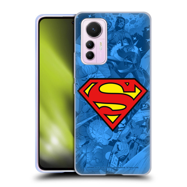 Superman DC Comics Comicbook Art Collage Soft Gel Case for Xiaomi 12 Lite