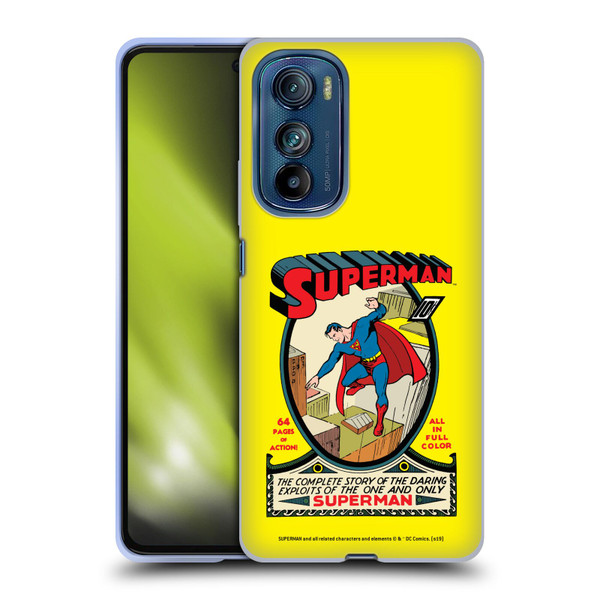 Superman DC Comics Famous Comic Book Covers Number 1 Soft Gel Case for Motorola Edge 30