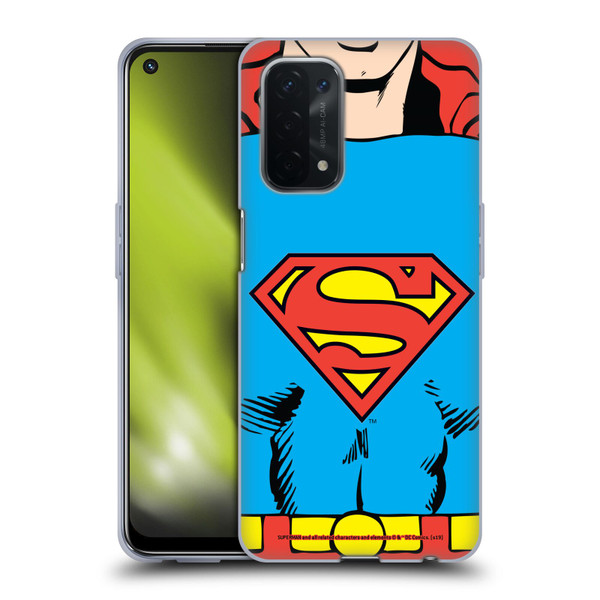 Superman DC Comics Logos Classic Costume Soft Gel Case for OPPO A54 5G