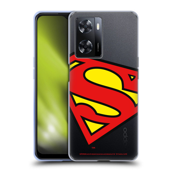 Superman DC Comics Logos Oversized Soft Gel Case for OPPO A57s