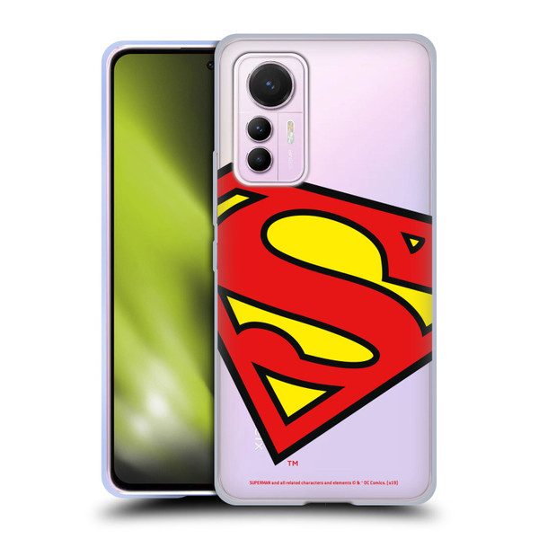 Superman DC Comics Logos Oversized Soft Gel Case for Xiaomi 12 Lite