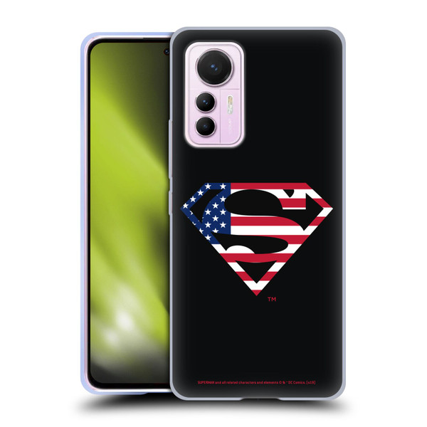 Superman DC Comics Logos U.S. Flag 2 Soft Gel Case for Xiaomi 12 Lite