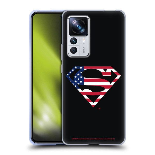 Superman DC Comics Logos U.S. Flag 2 Soft Gel Case for Xiaomi 12T Pro
