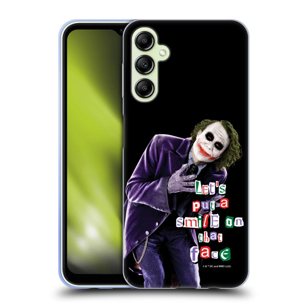 The Dark Knight Graphics Joker Put A Smile Soft Gel Case for Samsung Galaxy A14 5G