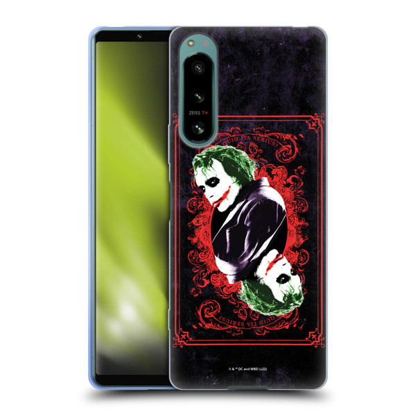 The Dark Knight Graphics Joker Card Soft Gel Case for Sony Xperia 5 IV