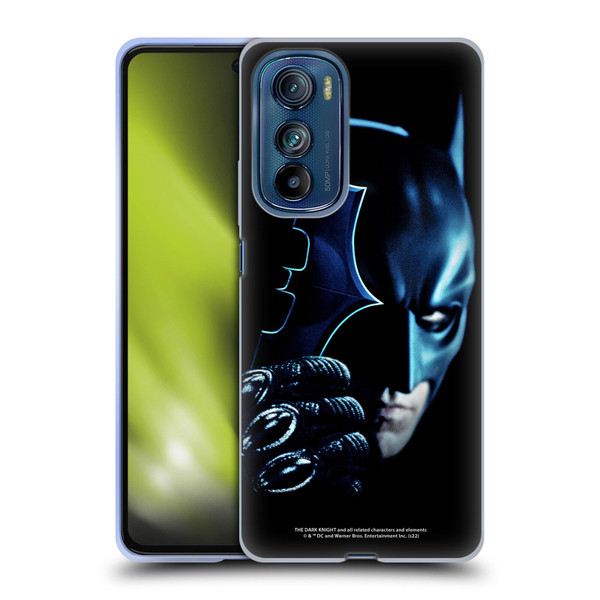 The Dark Knight Key Art Batman Batarang Soft Gel Case for Motorola Edge 30